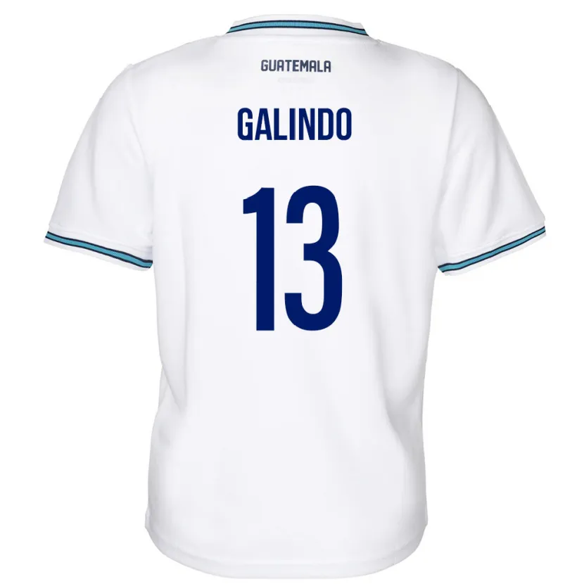Danxen Dzieci Gwatemala Alejandro Galindo #13 Biały Domowa Koszulka 24-26 Koszulki Klubowe
