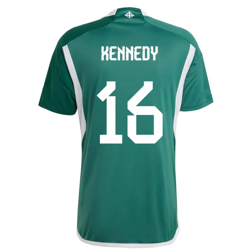 Danxen Dzieci Irlandia Północna Matty Kennedy #16 Zielony Domowa Koszulka 24-26 Koszulki Klubowe
