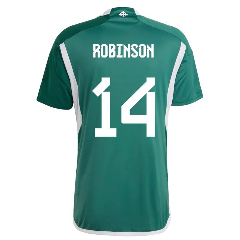 Danxen Dzieci Irlandia Północna Darren Robinson #14 Zielony Domowa Koszulka 24-26 Koszulki Klubowe