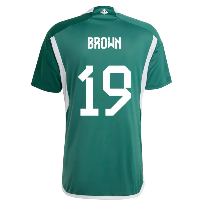 Danxen Dzieci Irlandia Północna Sean Brown #19 Zielony Domowa Koszulka 24-26 Koszulki Klubowe