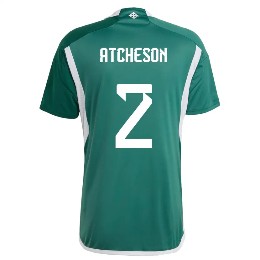 Danxen Dzieci Irlandia Północna Tom Atcheson #2 Zielony Domowa Koszulka 24-26 Koszulki Klubowe