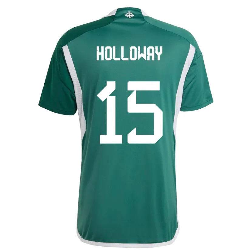 Danxen Dzieci Irlandia Północna Rebecca Holloway #15 Zielony Domowa Koszulka 24-26 Koszulki Klubowe