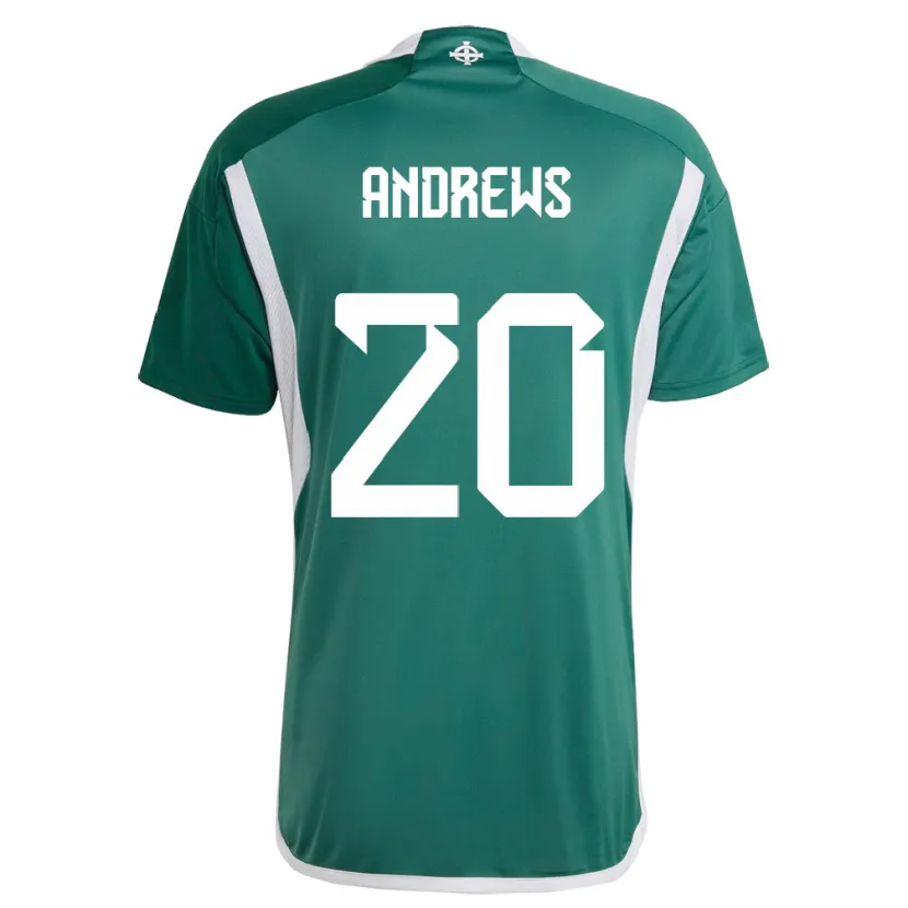 Danxen Dzieci Irlandia Północna Joely Andrews #20 Zielony Domowa Koszulka 24-26 Koszulki Klubowe