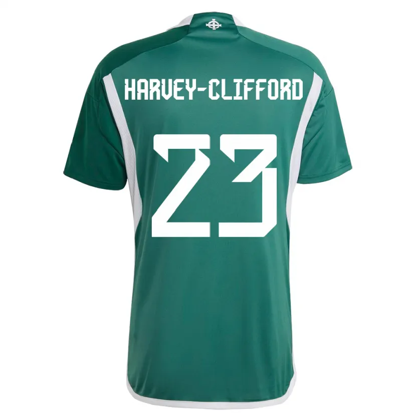 Danxen Dzieci Irlandia Północna Maddy Harvey-Clifford #23 Zielony Domowa Koszulka 24-26 Koszulki Klubowe