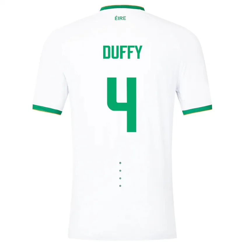 Danxen Dzieci Irlandia Shane Duffy #4 Biały Wyjazdowa Koszulka 24-26 Koszulki Klubowe