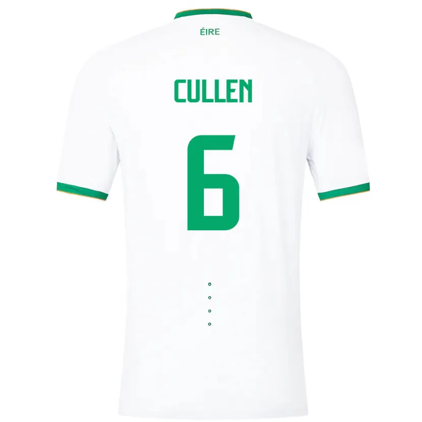 Danxen Dzieci Irlandia Josh Cullen #6 Biały Wyjazdowa Koszulka 24-26 Koszulki Klubowe