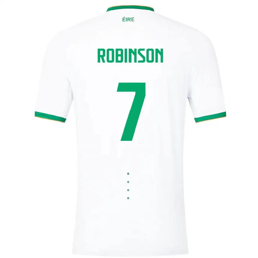Danxen Dzieci Irlandia Callum Robinson #7 Biały Wyjazdowa Koszulka 24-26 Koszulki Klubowe