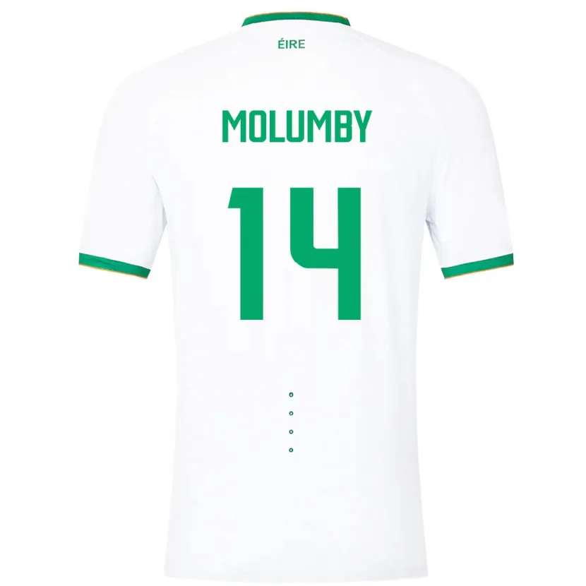 Danxen Dzieci Irlandia Jayson Molumby #14 Biały Wyjazdowa Koszulka 24-26 Koszulki Klubowe