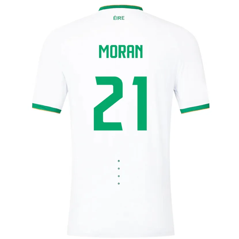 Danxen Dzieci Irlandia Andy Moran #21 Biały Wyjazdowa Koszulka 24-26 Koszulki Klubowe