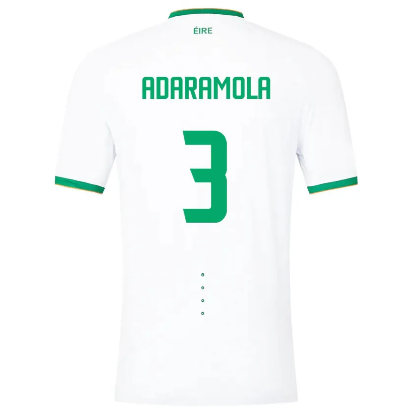 Danxen Dzieci Irlandia Tayo Adaramola #3 Biały Wyjazdowa Koszulka 24-26 Koszulki Klubowe