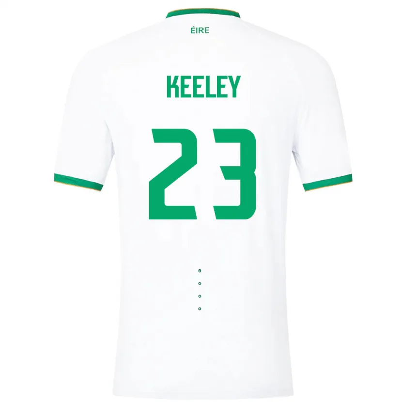 Danxen Dzieci Irlandia Josh Keeley #23 Biały Wyjazdowa Koszulka 24-26 Koszulki Klubowe