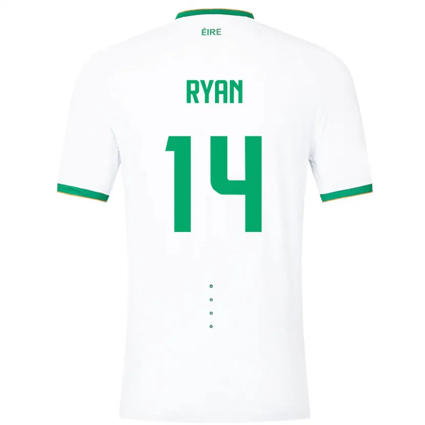 Danxen Dzieci Irlandia John Ryan #14 Biały Wyjazdowa Koszulka 24-26 Koszulki Klubowe