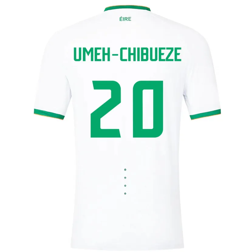 Danxen Dzieci Irlandia Franco Umeh-Chibueze #20 Biały Wyjazdowa Koszulka 24-26 Koszulki Klubowe