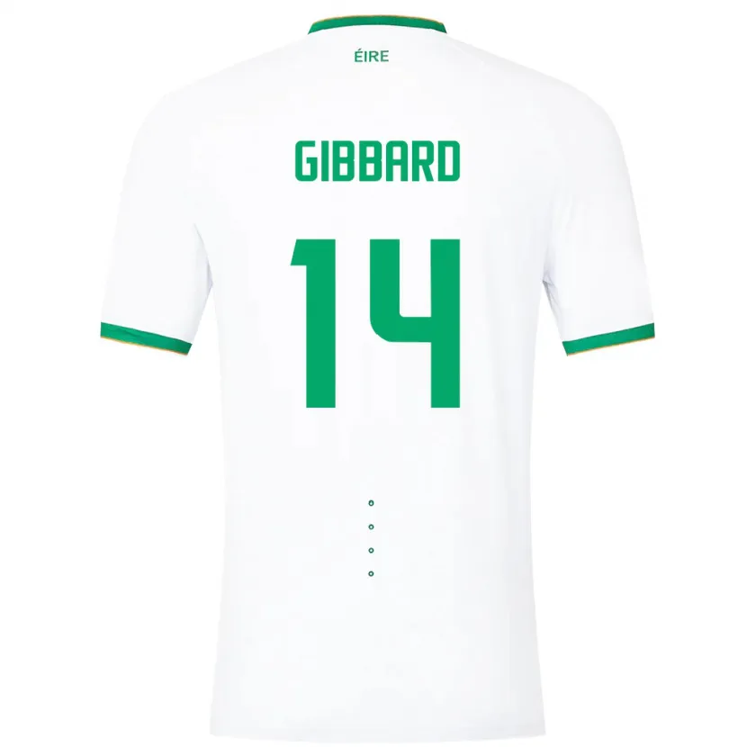 Danxen Dzieci Irlandia Joseph Gibbard #14 Biały Wyjazdowa Koszulka 24-26 Koszulki Klubowe