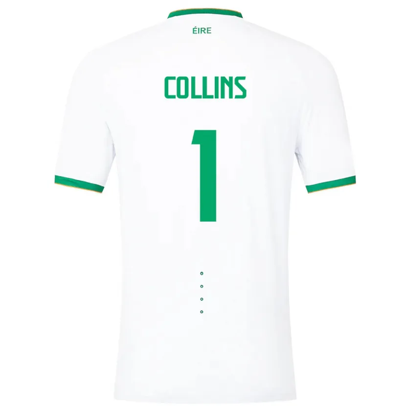 Danxen Dzieci Irlandia Joe Collins #1 Biały Wyjazdowa Koszulka 24-26 Koszulki Klubowe