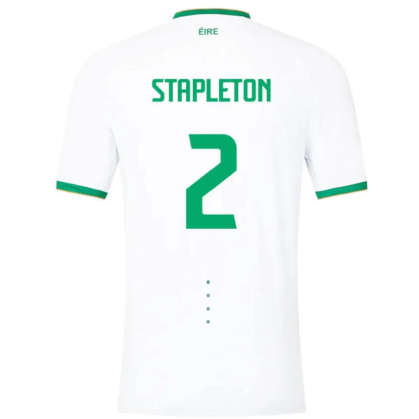 Danxen Dzieci Irlandia Jessie Stapleton #2 Biały Wyjazdowa Koszulka 24-26 Koszulki Klubowe