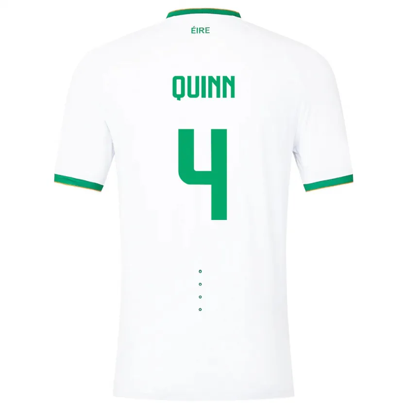 Danxen Dzieci Irlandia Louise Quinn #4 Biały Wyjazdowa Koszulka 24-26 Koszulki Klubowe