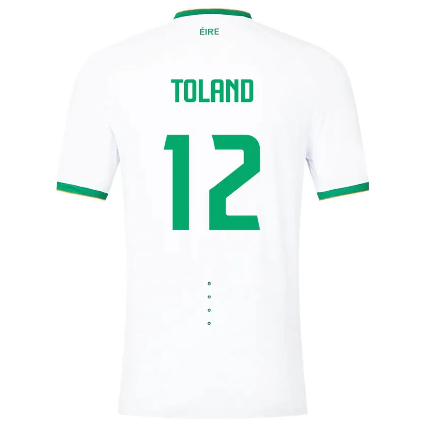 Danxen Dzieci Irlandia Tyler Toland #12 Biały Wyjazdowa Koszulka 24-26 Koszulki Klubowe