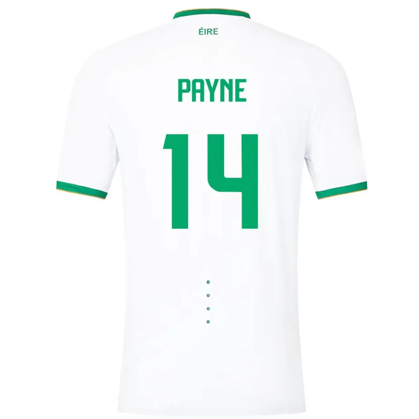 Danxen Dzieci Irlandia Heather Payne #14 Biały Wyjazdowa Koszulka 24-26 Koszulki Klubowe