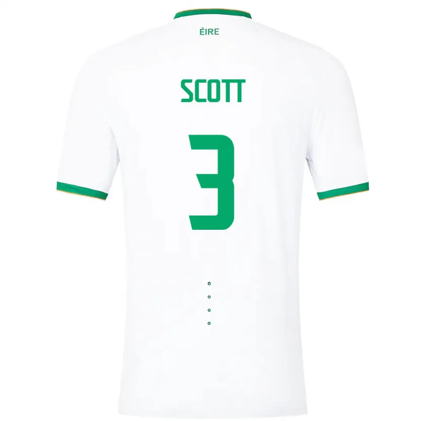 Danxen Dzieci Irlandia Harriet Scott #3 Biały Wyjazdowa Koszulka 24-26 Koszulki Klubowe