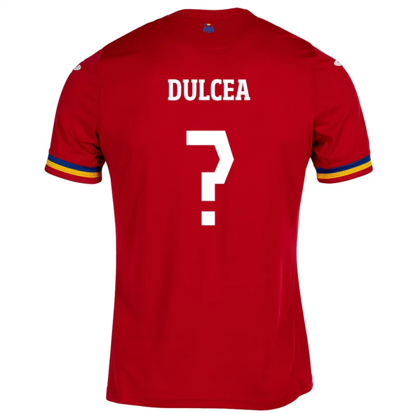 Danxen Dzieci Rumunia Patrick Dulcea #0 Czerwony Wyjazdowa Koszulka 24-26 Koszulki Klubowe