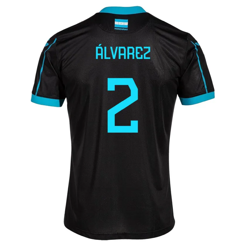 Danxen Dzieci Honduras Kevin Álvarez #2 Czarny Wyjazdowa Koszulka 24-26 Koszulki Klubowe