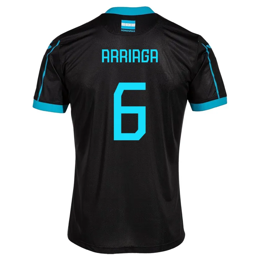 Danxen Dzieci Honduras Javier Arriaga #6 Czarny Wyjazdowa Koszulka 24-26 Koszulki Klubowe