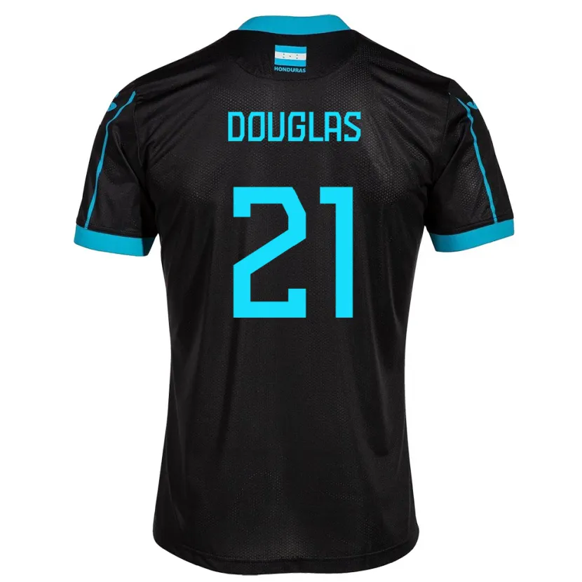 Danxen Dzieci Honduras Douglas Martínez #21 Czarny Wyjazdowa Koszulka 24-26 Koszulki Klubowe
