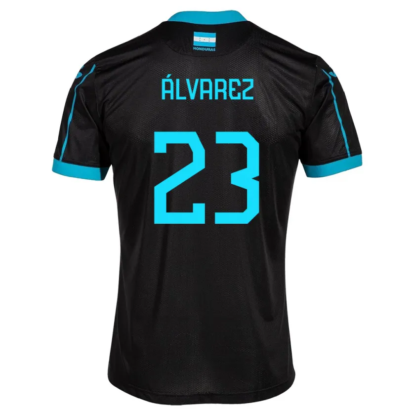 Danxen Dzieci Honduras Jorge Álvarez #23 Czarny Wyjazdowa Koszulka 24-26 Koszulki Klubowe
