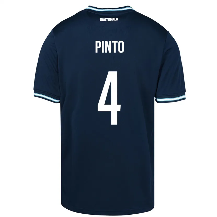 Danxen Dzieci Gwatemala José Carlos Pinto #4 Niebieski Wyjazdowa Koszulka 24-26 Koszulki Klubowe