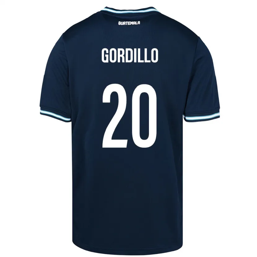 Danxen Dzieci Gwatemala Gerardo Gordillo #20 Niebieski Wyjazdowa Koszulka 24-26 Koszulki Klubowe