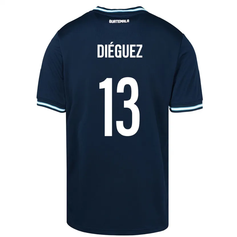 Danxen Dzieci Gwatemala Jonathan Diéguez #13 Niebieski Wyjazdowa Koszulka 24-26 Koszulki Klubowe