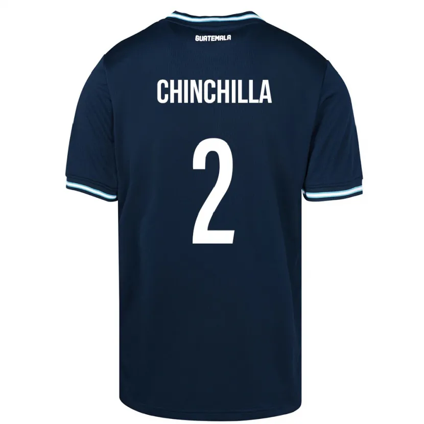 Danxen Dzieci Gwatemala Nicolás Chinchilla #2 Niebieski Wyjazdowa Koszulka 24-26 Koszulki Klubowe