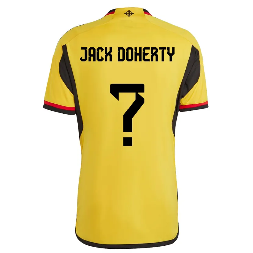 Danxen Dzieci Irlandia Północna Jack Doherty #0 Biały Wyjazdowa Koszulka 24-26 Koszulki Klubowe