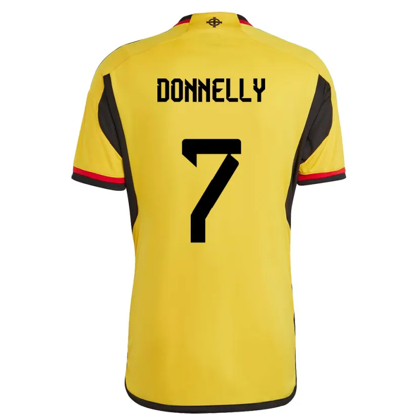 Danxen Dzieci Irlandia Północna Caolan Donnelly #7 Biały Wyjazdowa Koszulka 24-26 Koszulki Klubowe