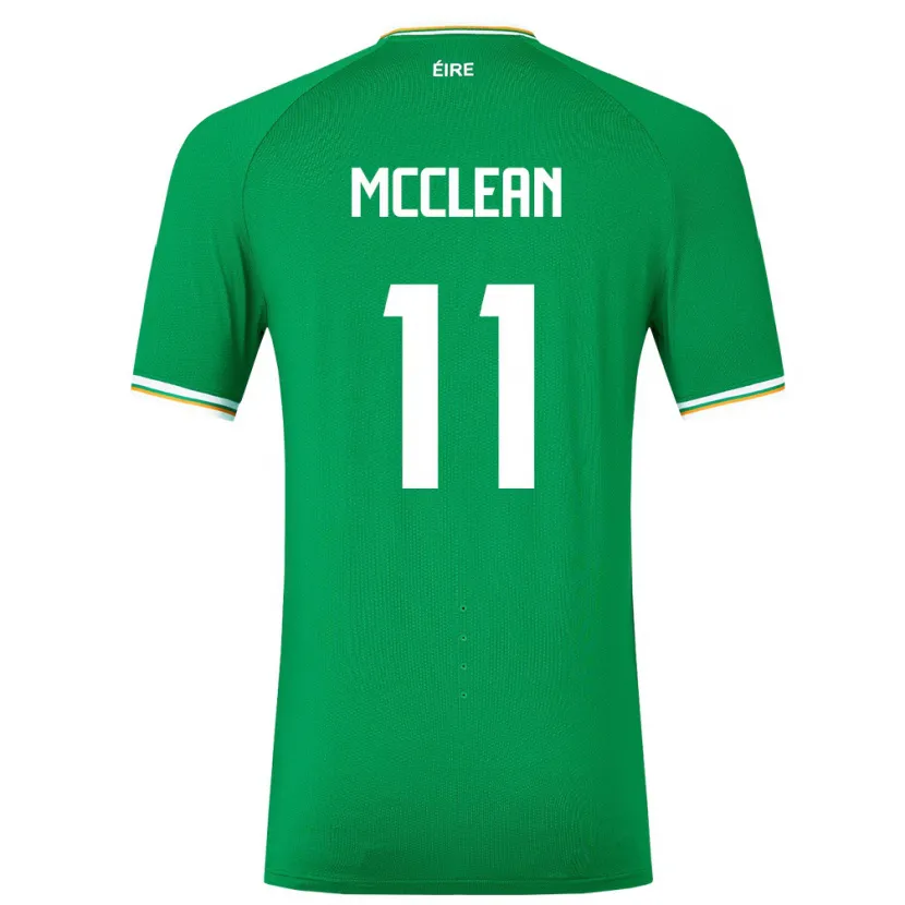 Danxen Męski Irlandia James Mcclean #11 Zielony Domowa Koszulka 24-26 Koszulki Klubowe