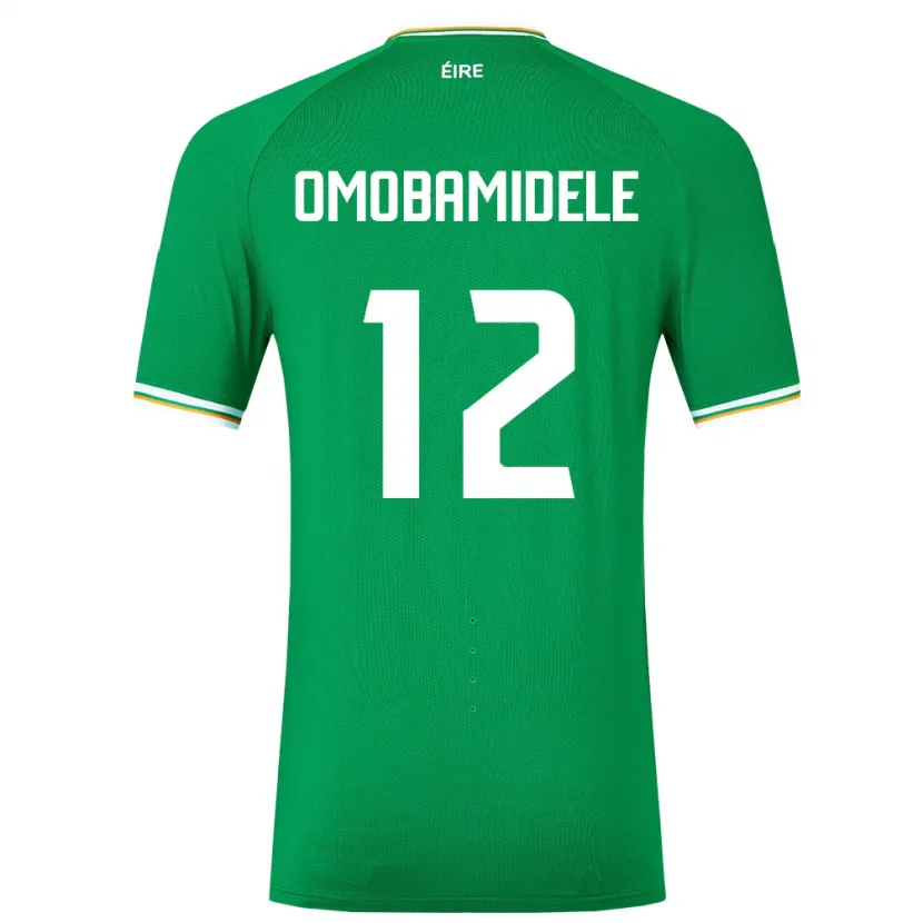 Danxen Męski Irlandia Andrew Omobamidele #12 Zielony Domowa Koszulka 24-26 Koszulki Klubowe