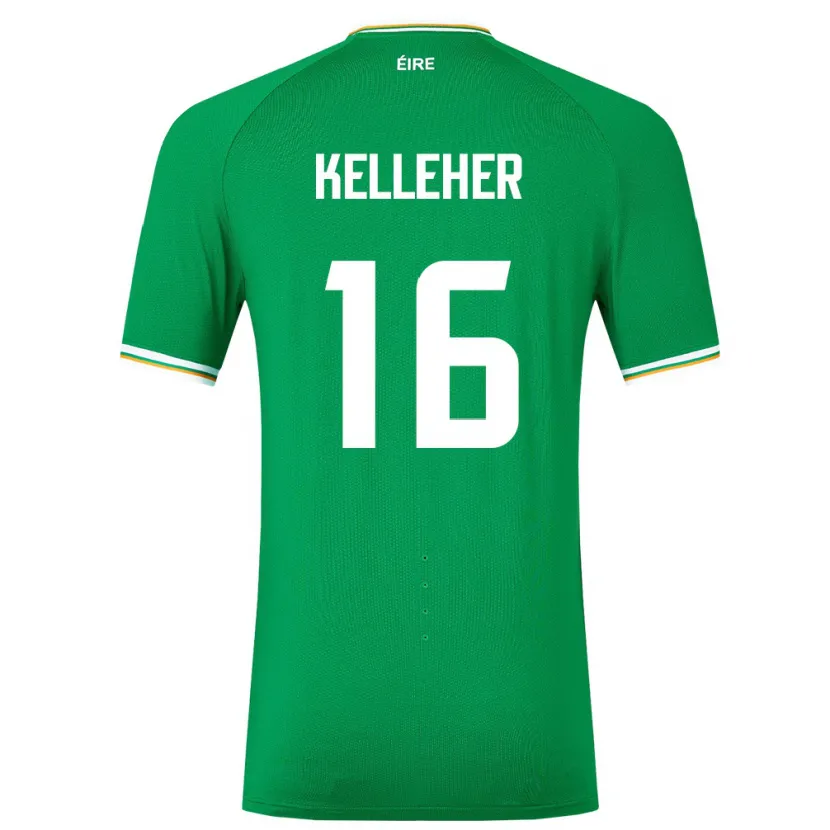 Danxen Męski Irlandia Caoimhín Kelleher #16 Zielony Domowa Koszulka 24-26 Koszulki Klubowe