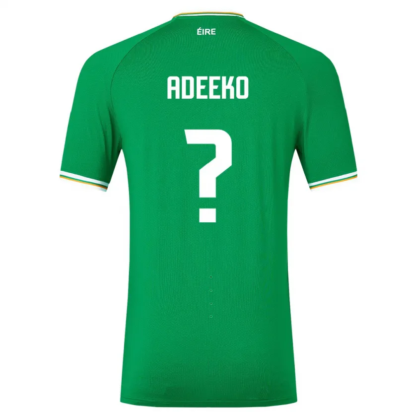 Danxen Męski Irlandia Baba Adeeko #0 Zielony Domowa Koszulka 24-26 Koszulki Klubowe