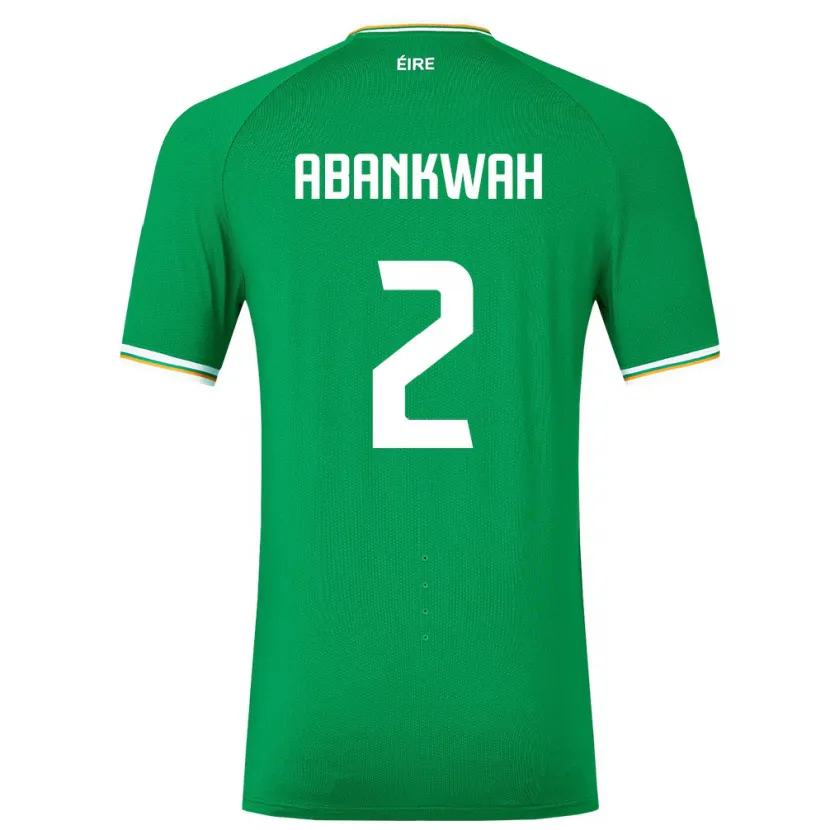 Danxen Męski Irlandia James Abankwah #2 Zielony Domowa Koszulka 24-26 Koszulki Klubowe