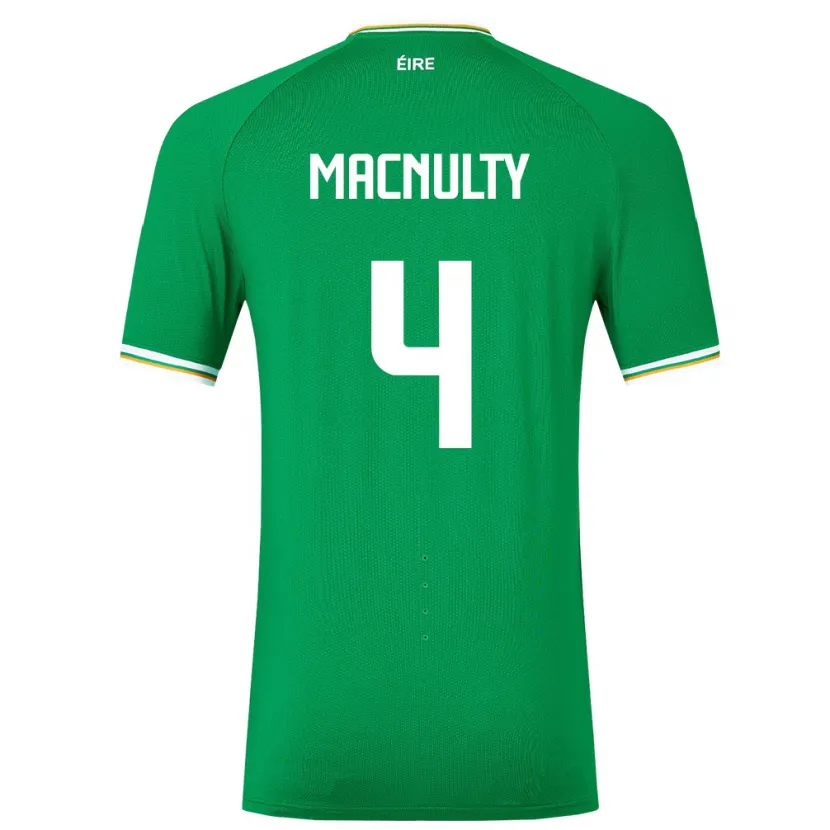 Danxen Męski Irlandia Anselmo García Macnulty #4 Zielony Domowa Koszulka 24-26 Koszulki Klubowe