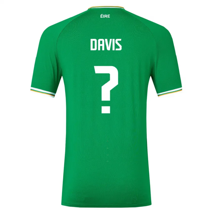 Danxen Męski Irlandia Warren Davis #0 Zielony Domowa Koszulka 24-26 Koszulki Klubowe