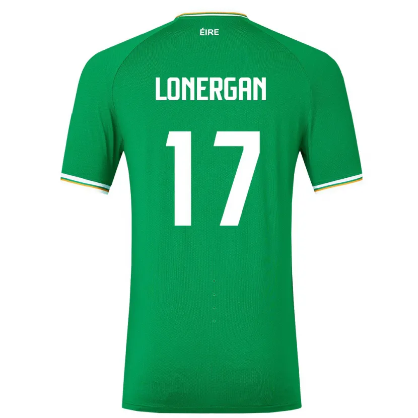 Danxen Męski Irlandia Tom Lonergan #17 Zielony Domowa Koszulka 24-26 Koszulki Klubowe