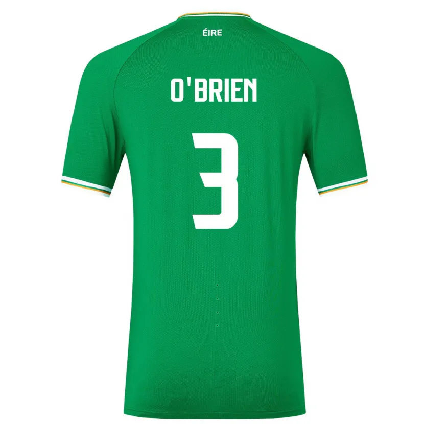 Danxen Męski Irlandia Luke O'brien #3 Zielony Domowa Koszulka 24-26 Koszulki Klubowe