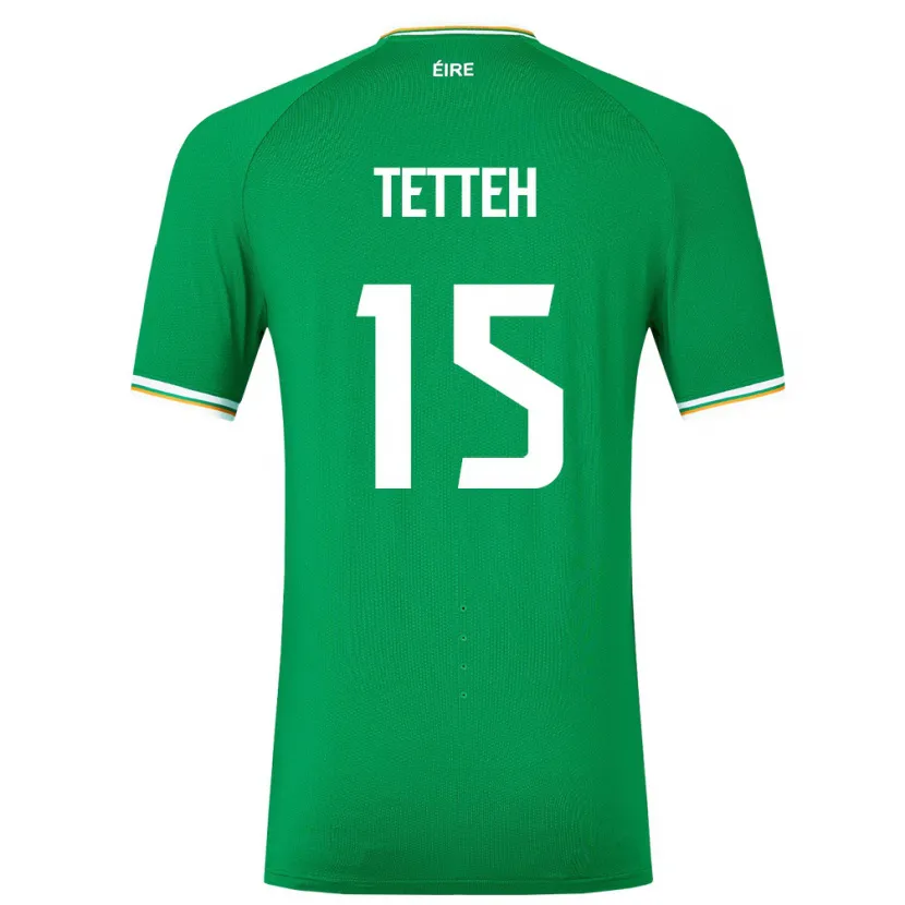 Danxen Męski Irlandia Gideon Tetteh #15 Zielony Domowa Koszulka 24-26 Koszulki Klubowe