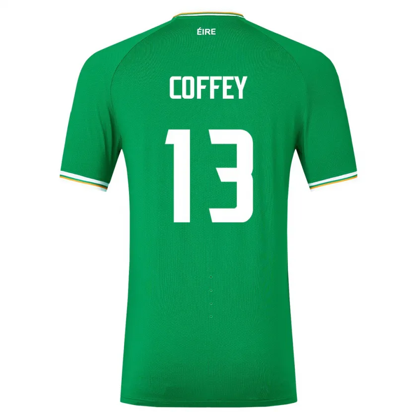 Danxen Męski Irlandia Fiachra Coffey #13 Zielony Domowa Koszulka 24-26 Koszulki Klubowe
