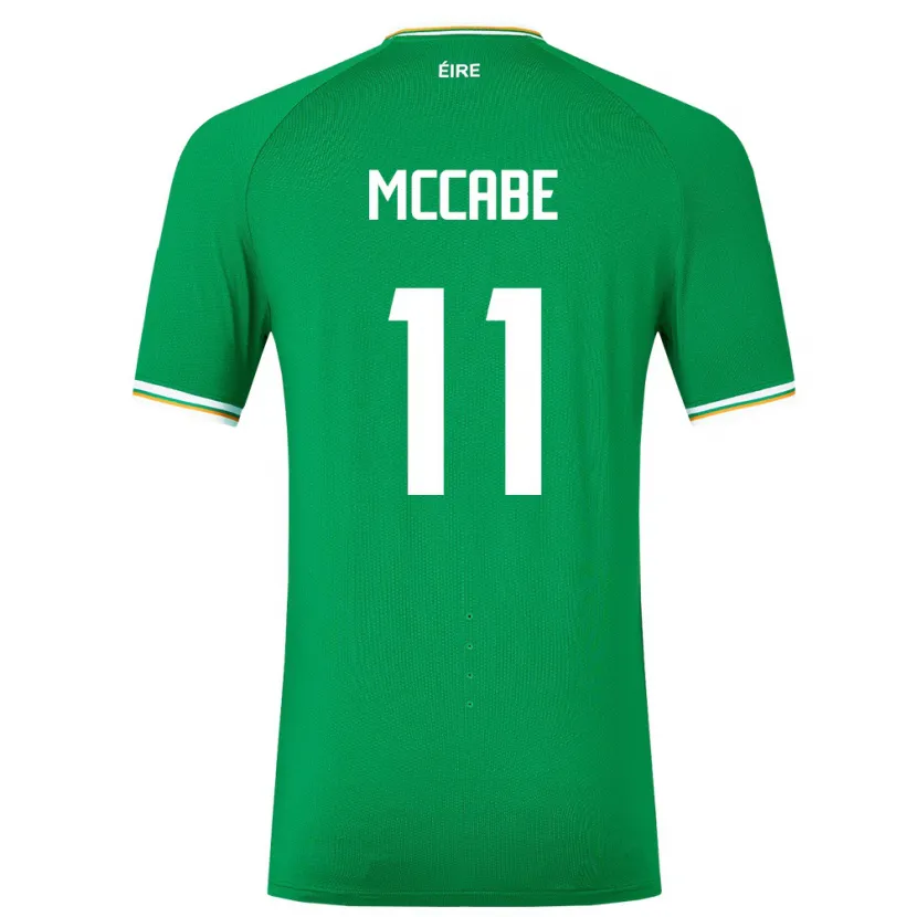 Danxen Męski Irlandia Katie Mccabe #11 Zielony Domowa Koszulka 24-26 Koszulki Klubowe