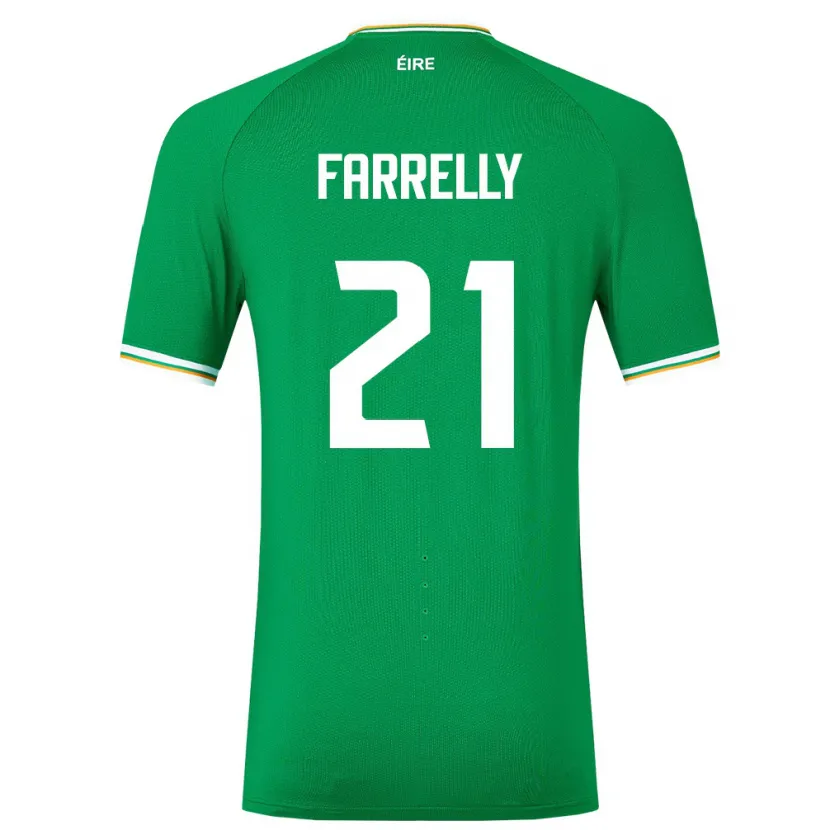 Danxen Męski Irlandia Sinead Farrelly #21 Zielony Domowa Koszulka 24-26 Koszulki Klubowe