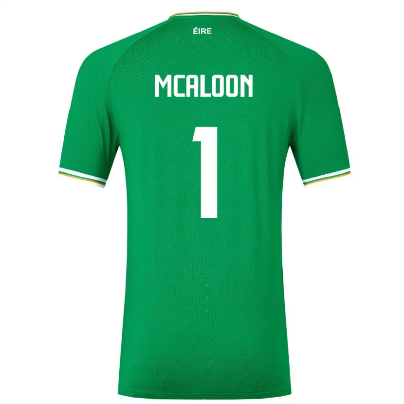 Danxen Męski Irlandia Naoisha Mcaloon #1 Zielony Domowa Koszulka 24-26 Koszulki Klubowe