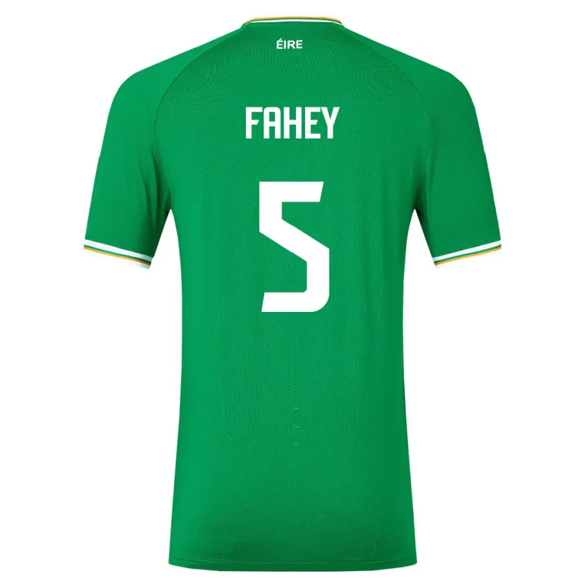 Danxen Męski Irlandia Niamh Fahey #5 Zielony Domowa Koszulka 24-26 Koszulki Klubowe